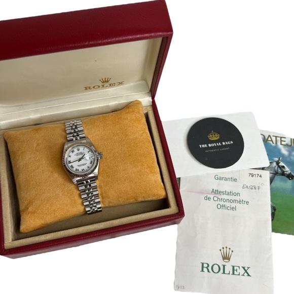 ROLEX DATEJUST 26MM 79174 WHITE ROMAN DIAL 18K WG/SS - Picture 8 of 8